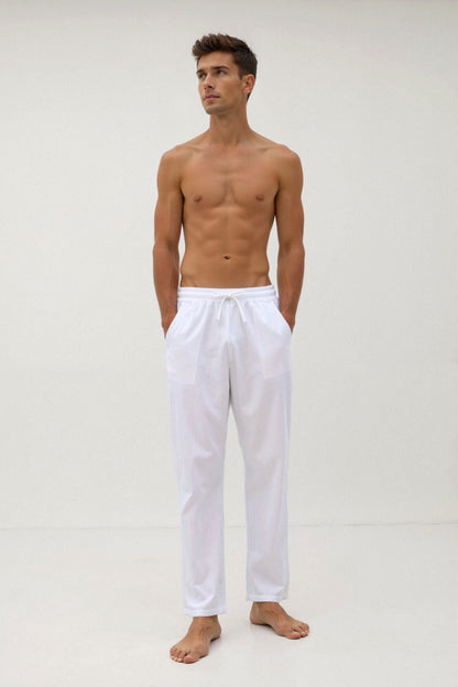 NOBA Cotton & Linen Blend Drawstring Pants